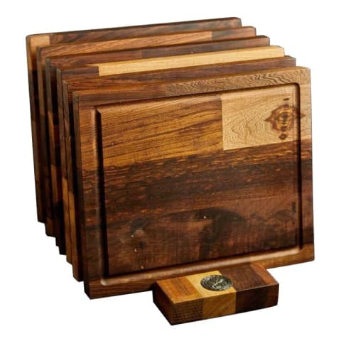 Platos De Madera Bag Curado En Néctar De Abeja X 6u Con Base