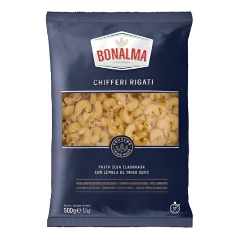 Massa Bonalma Chiferri Rigati Grano Duro 500g