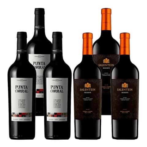 Vino Combo Red Blend - 3 Punta Corral + 3 Corte De Tintas