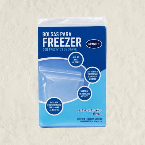 BOLSAS PARA FREEZER CON PRECINTOS DE CIERRE X10