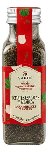Mix De Vegetales Saros De Tomates, Espinaca Y Albahaca 35 G
