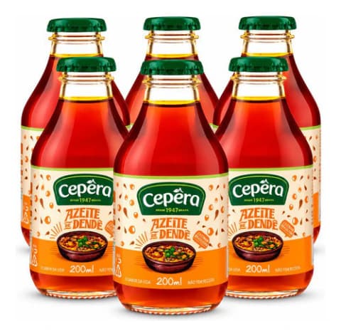Pack 6 Aceite De Dende 200 Cc Cepera - Origen Brasil
