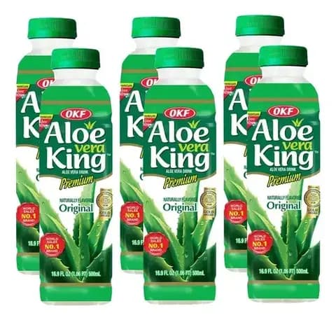 Pack 6 Bebida Aloe Vera King Okf Original Gluten Free 500ml