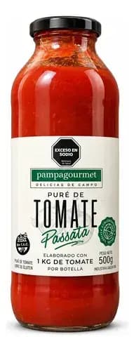 Puré De Tomate Passata Pampa Gourmet Botella X 500 Gr