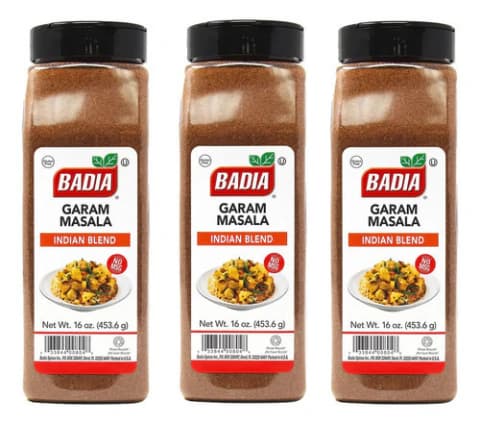 Pack 3 Garam Masala Indian Blend de Badia x 453.6 Grms Origen Usa
