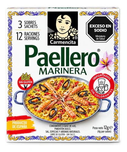 Paellero Marinera Carmencita 12g - Origen España