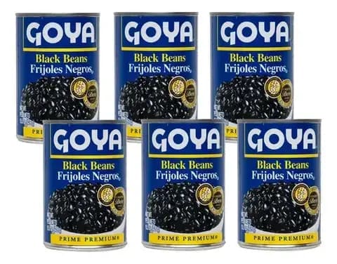 Pack 6 Frijoles Negros Black Beans x 439g. Goya Origen Usa