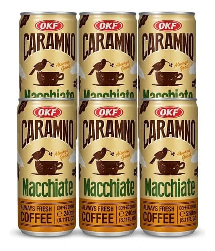 Pack 6 Cafe Frio Listo Para Tomar Okf Lata 240ml Caramel Macchiato