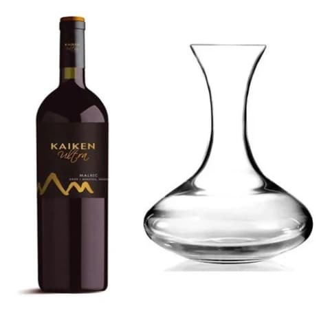 Vino Kaiken Ultra Malbec +Decanter Duende Cristal S Carlos