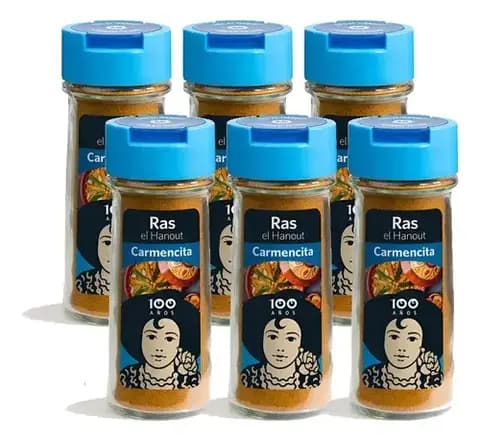 Pack 6 Especie Carmencita Ras Al Hanout x 45Grms Vidrio España