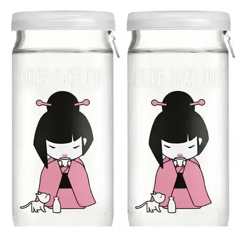 Pack 2 Hakutsuru Chika Sake Cup X200ml Vaso Origen Japon