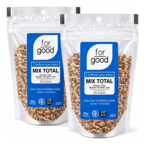 Pack 2 Bolsa Granos Mix Total Forgood Paquete x 150grms