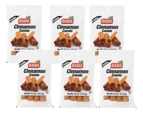 Pack 6 Sobres Badia Canela En Rama 14.2g Usa Kosher Sin Tacc