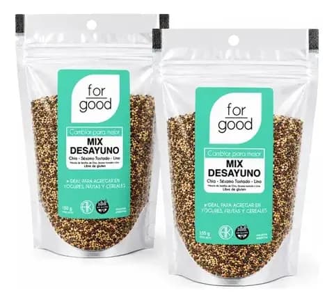 Pack 2 Bolsas Granos Mix Desayuno Forgood Paquete x 150grms