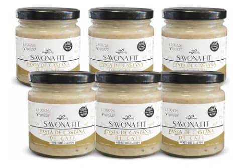 Pack 6 Pasta De Castaña De Caju Savona Fit x 180cc Vidrio