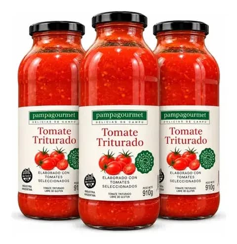 Pack 2 Tomate Pampa Gourmet Triturado 900 Cc