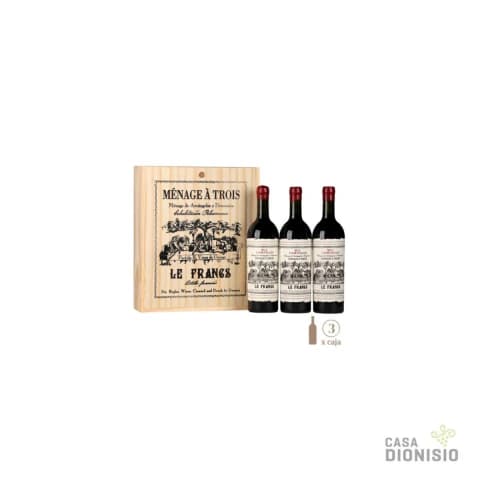 Estuche de madera con 3 vinos Menage de Arcángeles y Demonios