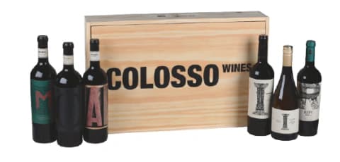 Estuche Colosso Wine x 6 en madera