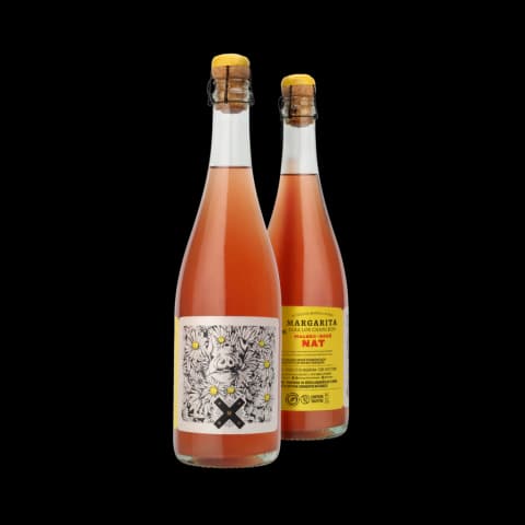 Margarita para los chanchos espumante Malbec rose. Mosquita Muerta