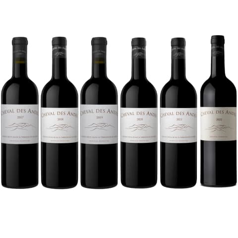 Vino Coleccion Vertical Cheval Des Andes 2017-18-19-20-21-22 caja Madera x6