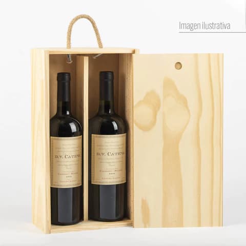 Estuche para 2 botellas de vino (No incluye botellas)