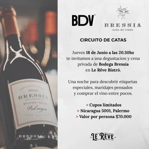 Cata Exclusiva BDV - Bodega Bressia 18/06/26