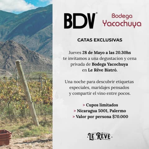 Cata Exclusiva BDV - Yacochuya 28/05/26