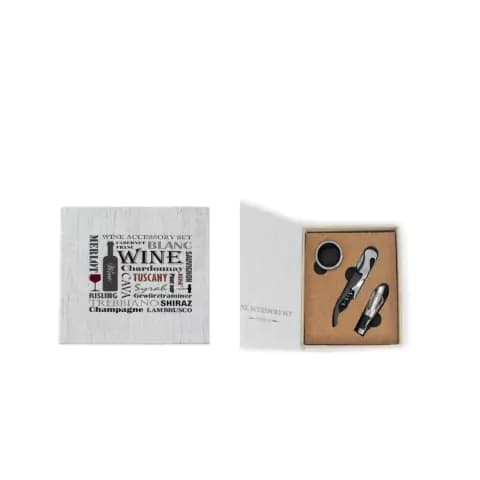 Set de Vino 3 Elementos - Forma de Libro Diseno Wine