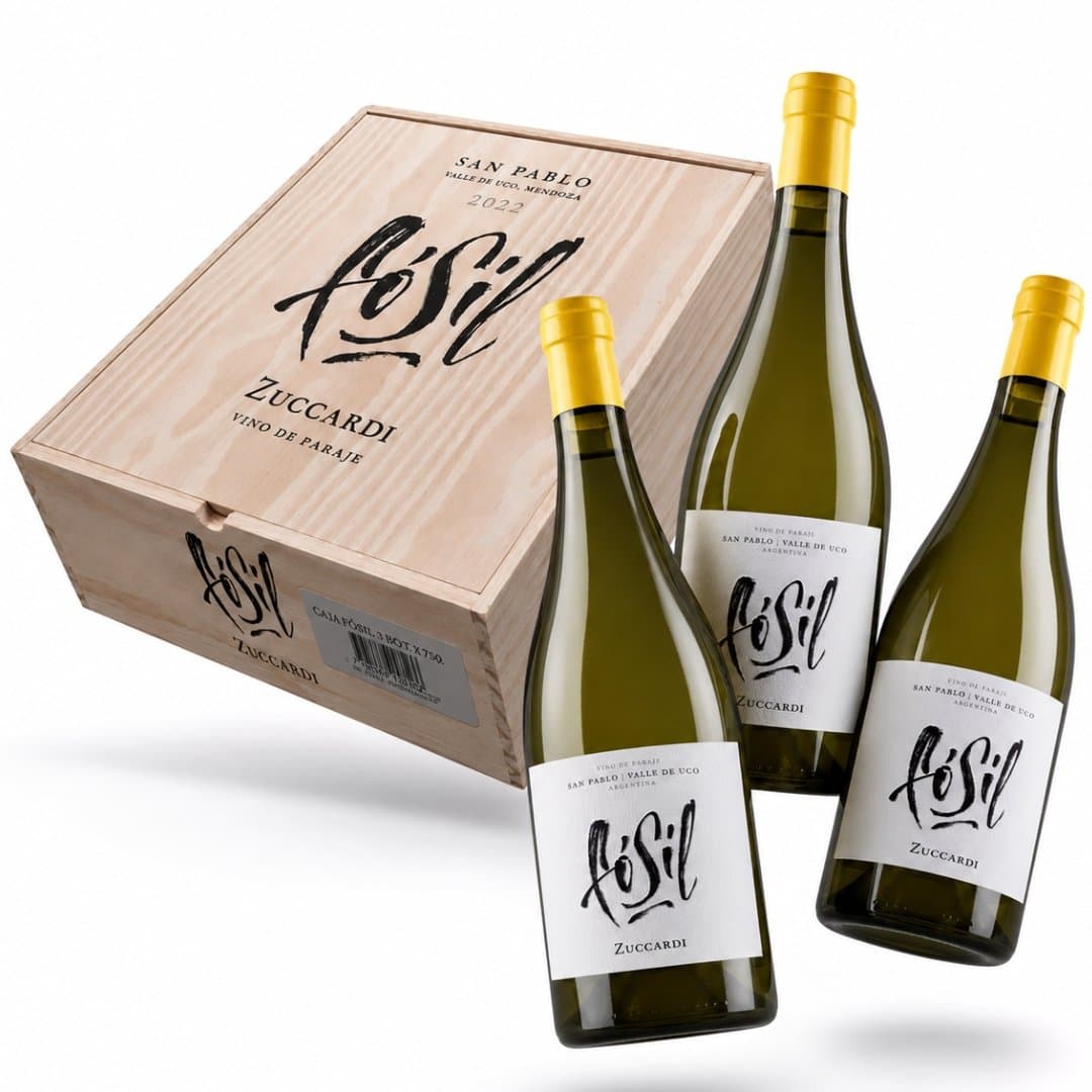 Estuche Zuccardi Fósil Chardonnay x3 | Regalo de Montaña