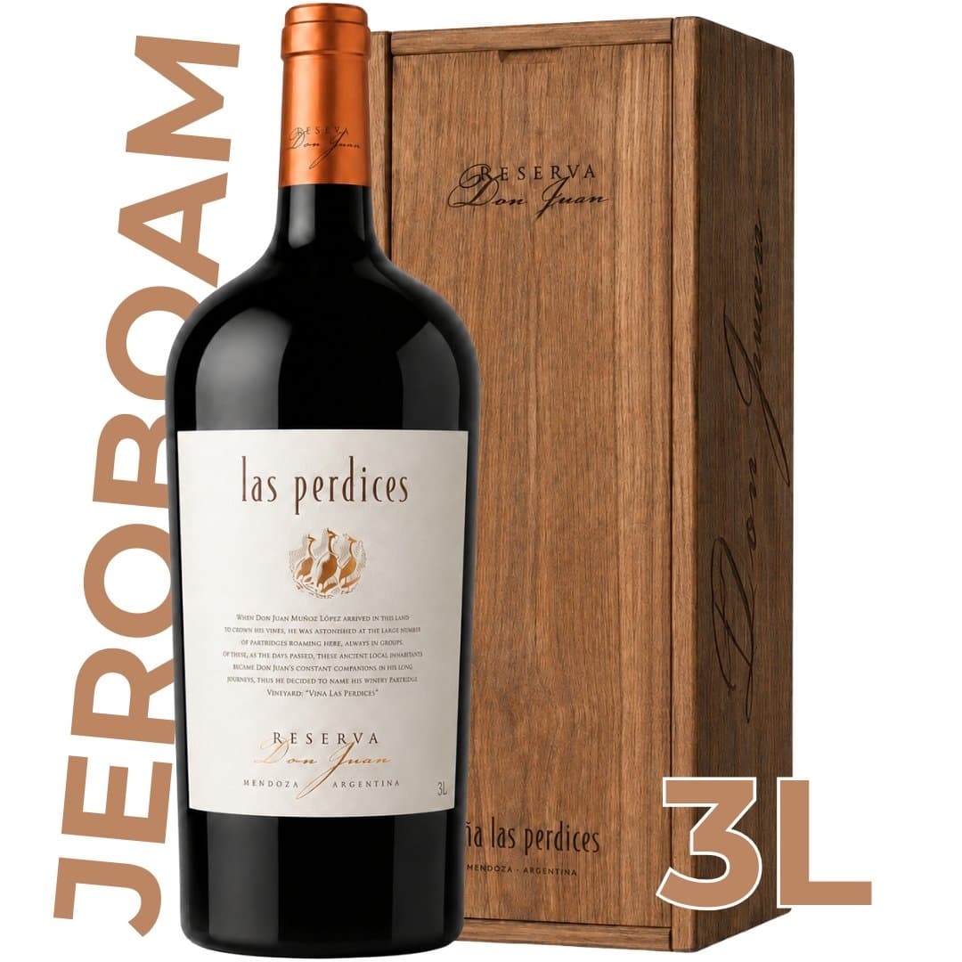 Cofre Las Perdices Don Juan Reserva Doble Magnum 3 litros
