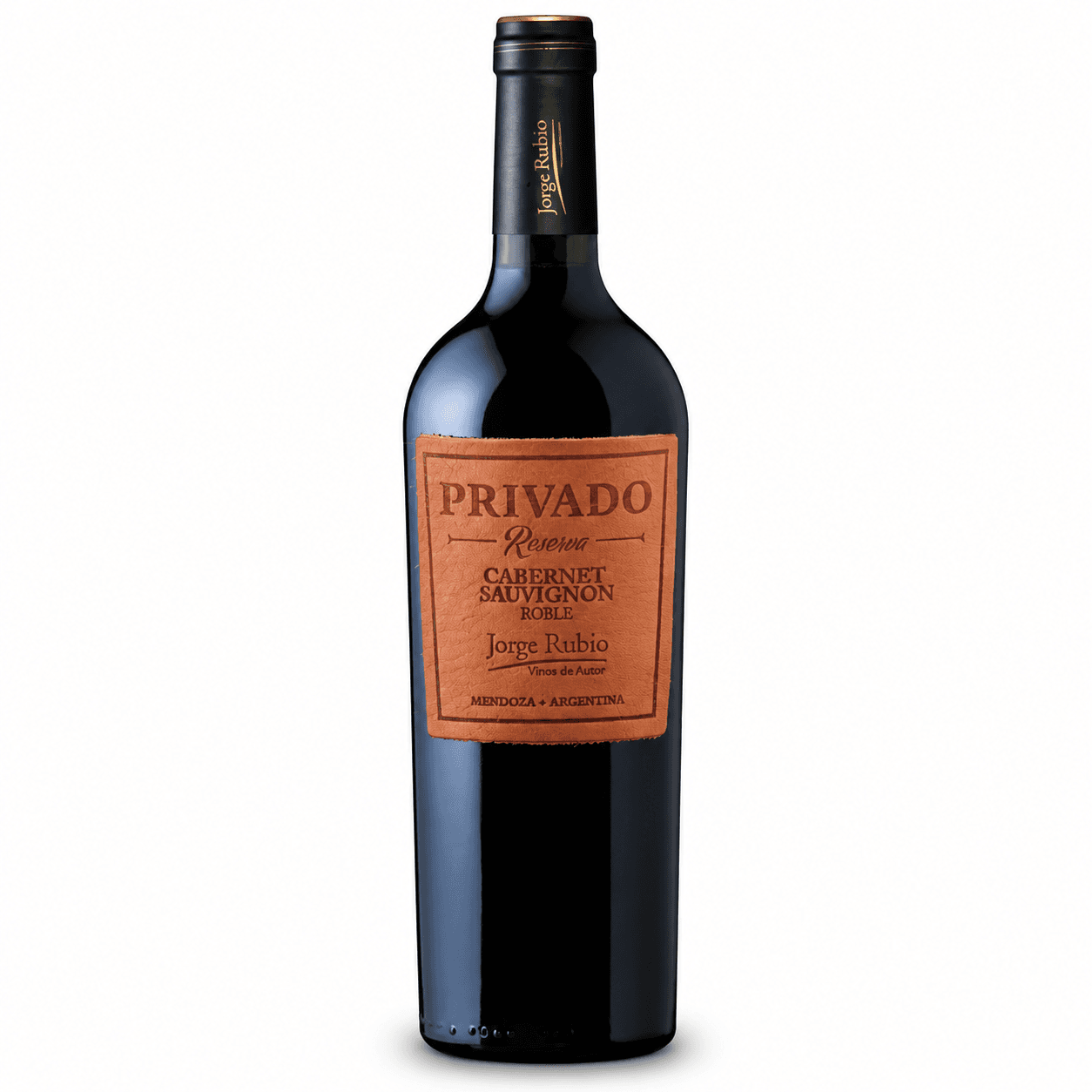 Vino Jorge Rubio Privado Reserva Cabernet Sauvignon 750ml | Etiqueta de Cuero