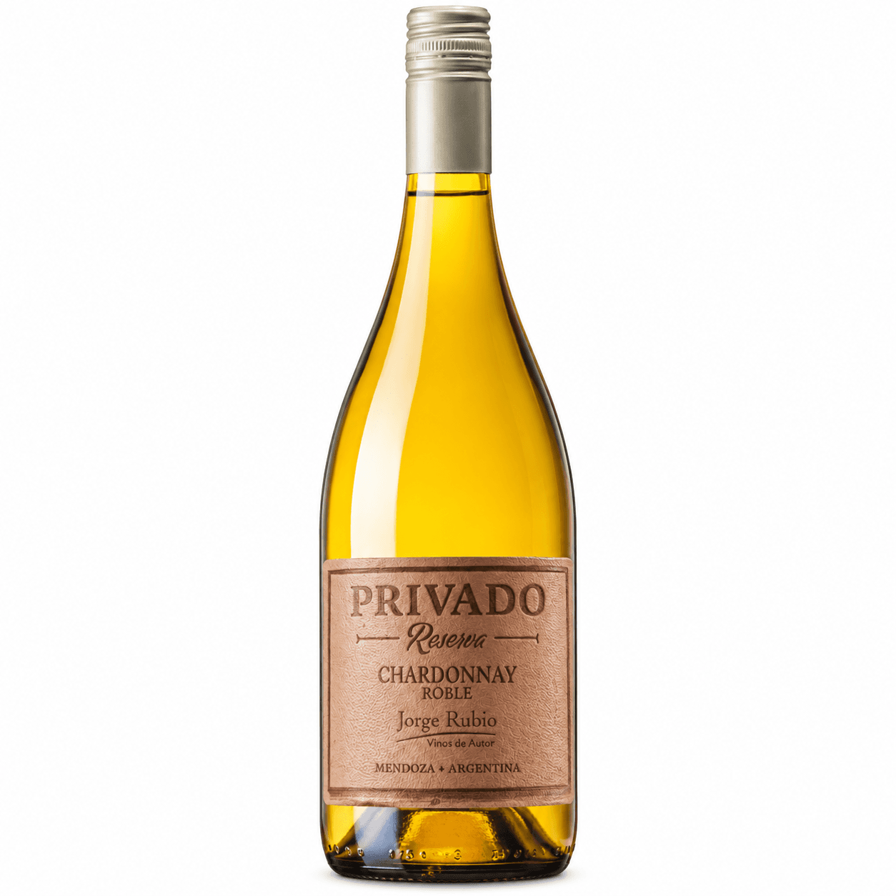 Vino Jorge Rubio Privado Reserva Chardonnay 750ml | Etiqueta de Cuero