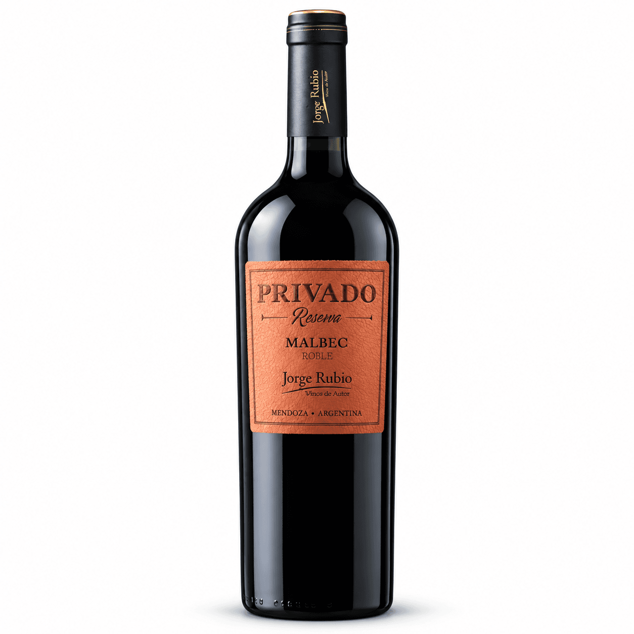 Vino Jorge Rubio Privado Reserva Malbec 750ml | Etiqueta de Cuero