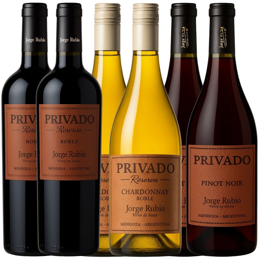 Mix Vino Privado Reserva Etiqueta de Cuero x6 unidades
