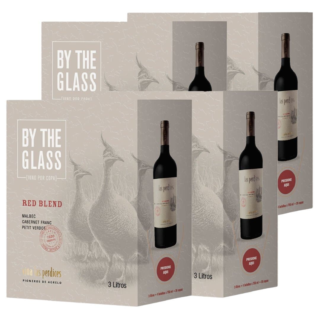 Pack Las Perdices By The Glass Red Blend Bag in Box 3L x4