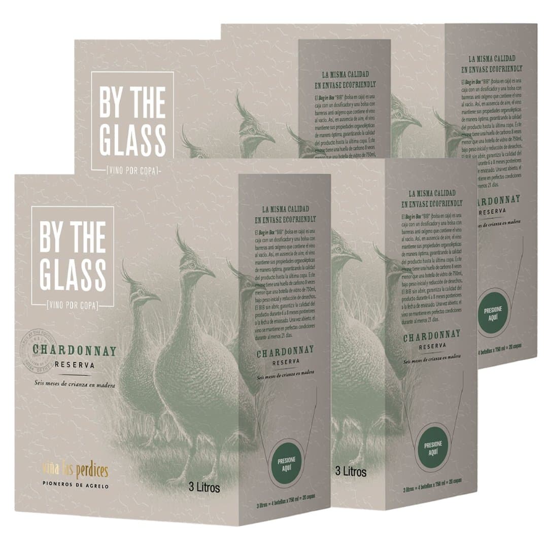 Pack Las Perdices By The Glass Chardonnay Reserva Bag in Box 3L x4