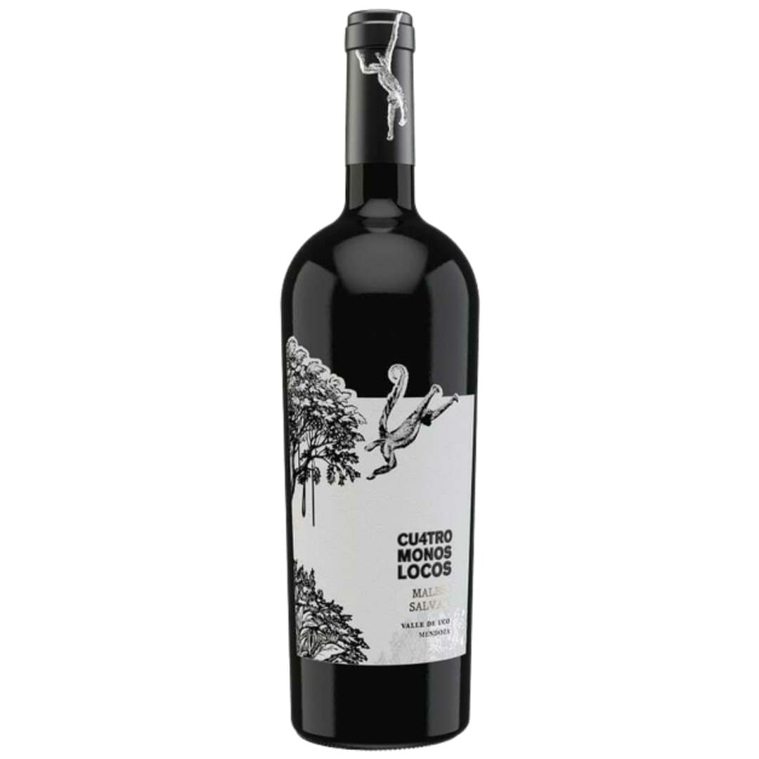 Vino Malbec Cuatro Monos Locos x6 unidades