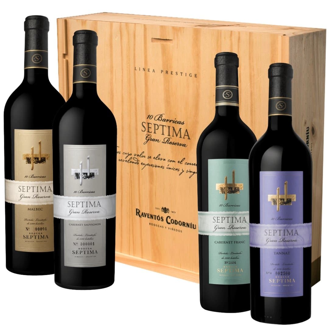 Estuche Mix Vino Septima 10 Barricas x4 unidades | Para Regalar
