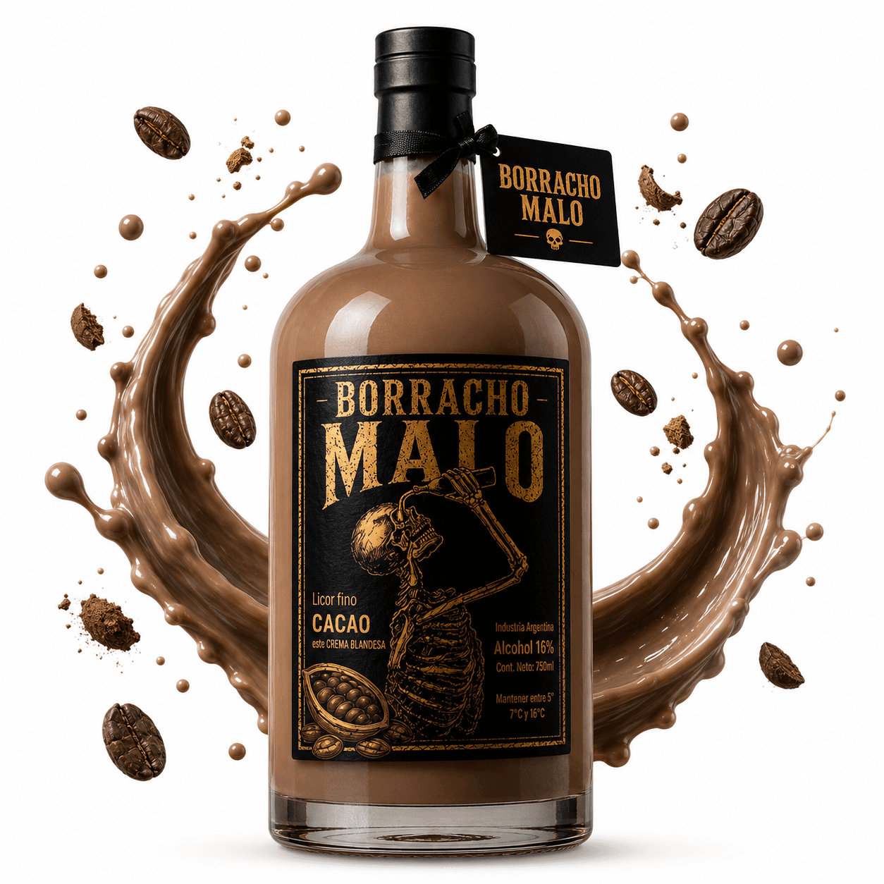 Crema Irlandesa Cacao 70% Borracho Malo 750ml