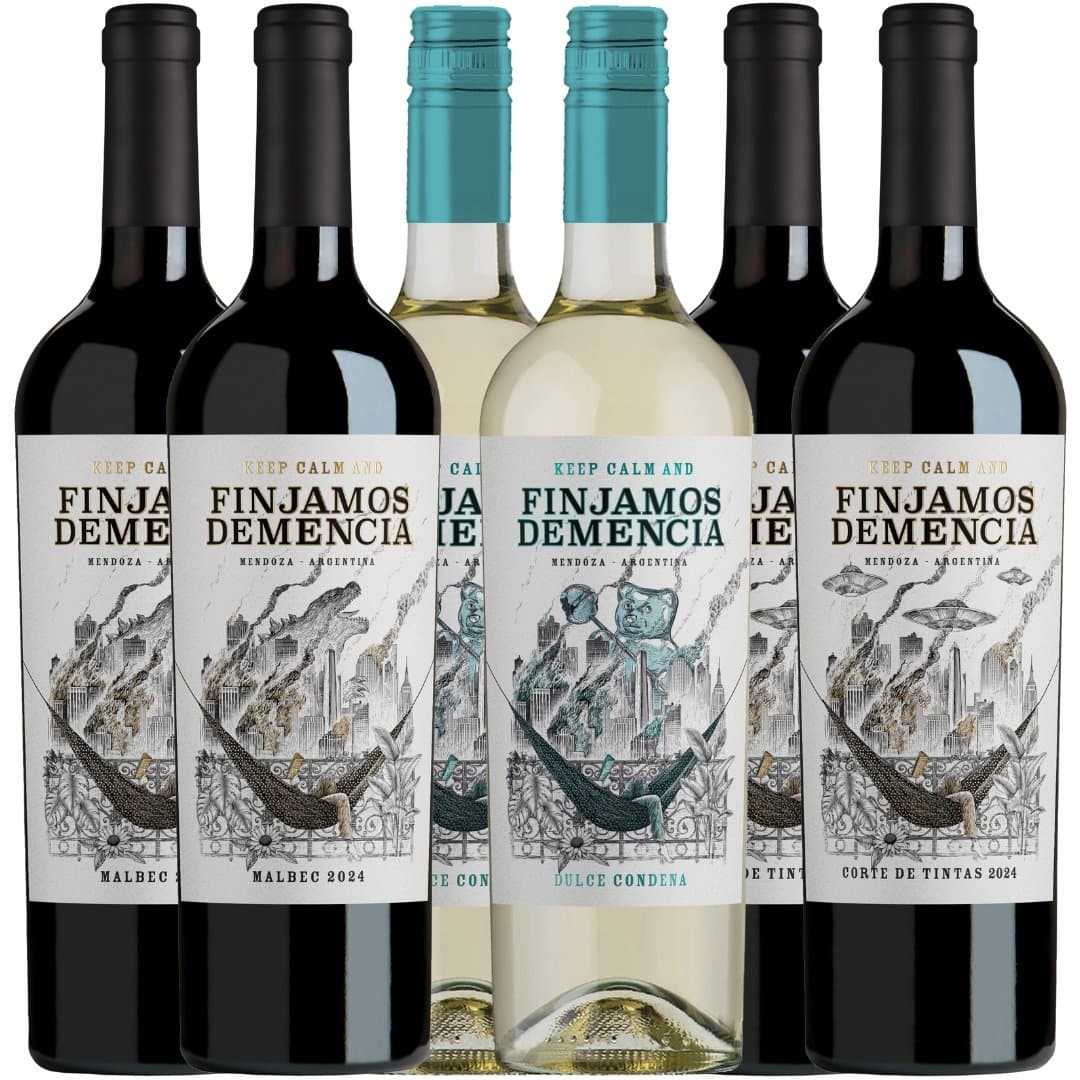 Mix Vino Finjamos Demencia x6 unidades