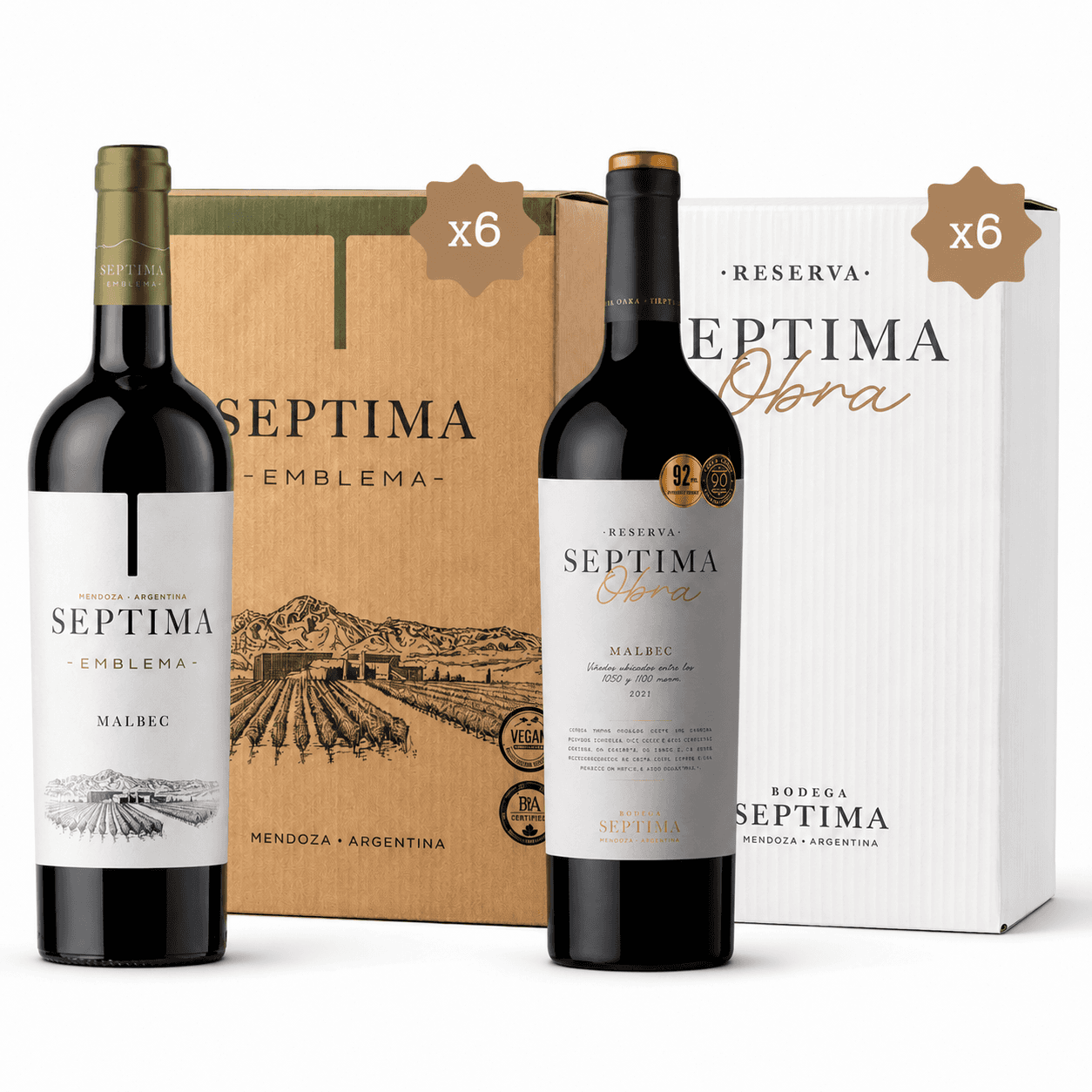 Pack Bodega Séptima x12 Botellas – Obra + Emblema