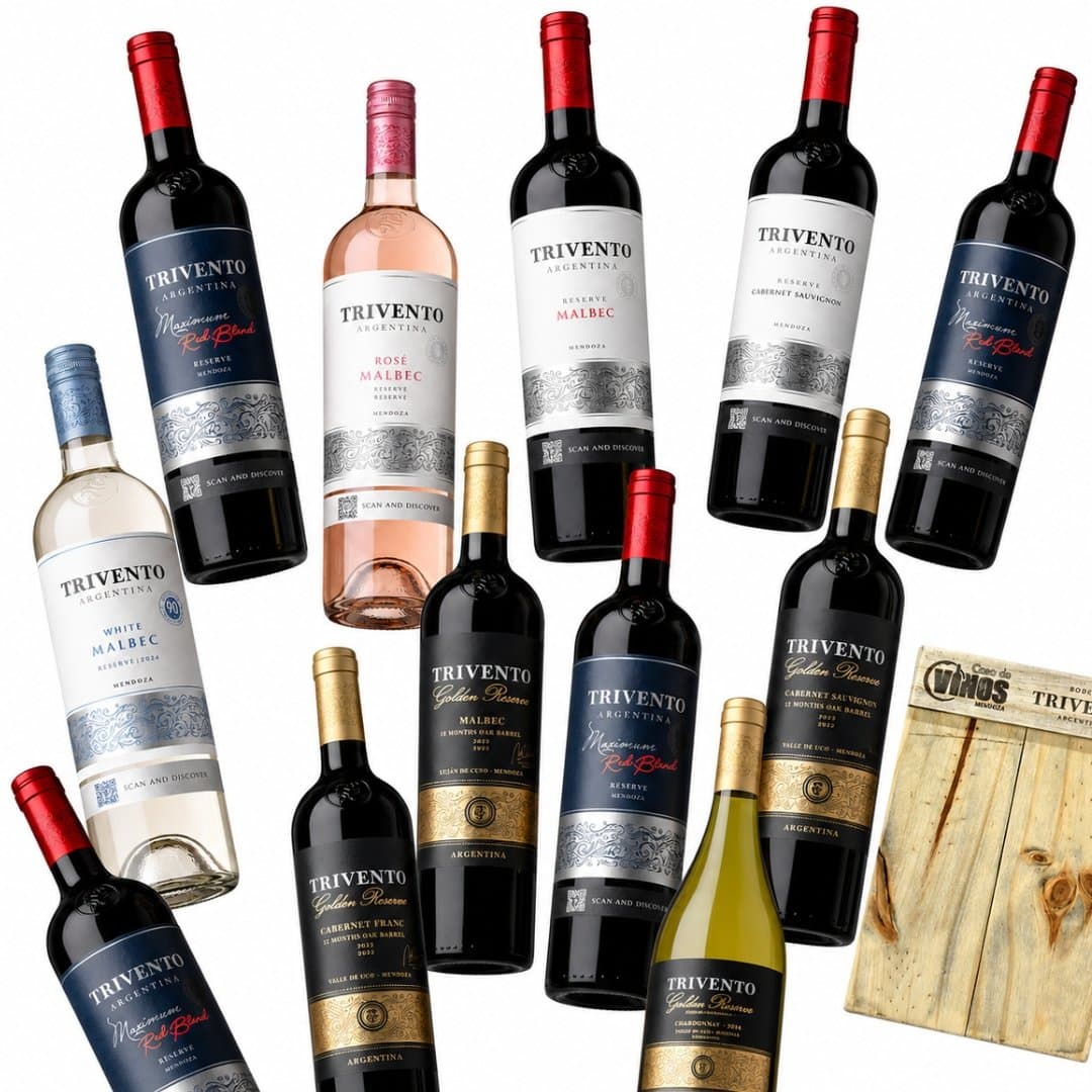 Mega Mix Trivento Premium 12 Botellas + Tabla de Asado