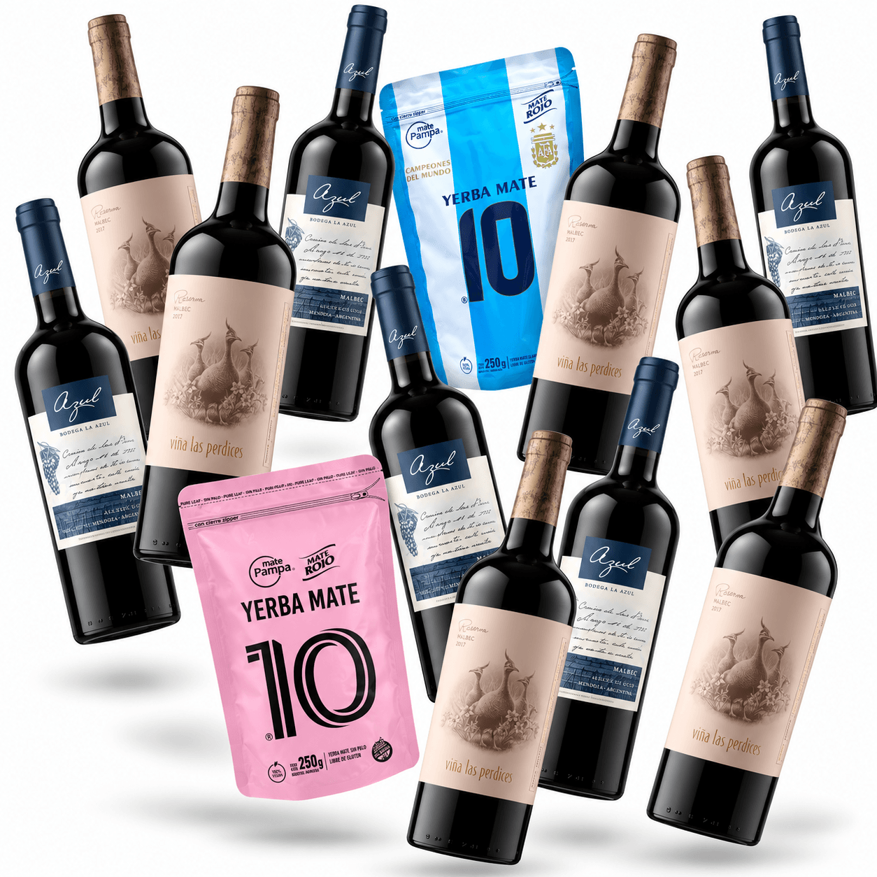 Combo Malbec x12 + 2 Yerbas Mate de Regalo | Las Perdices & La Azul