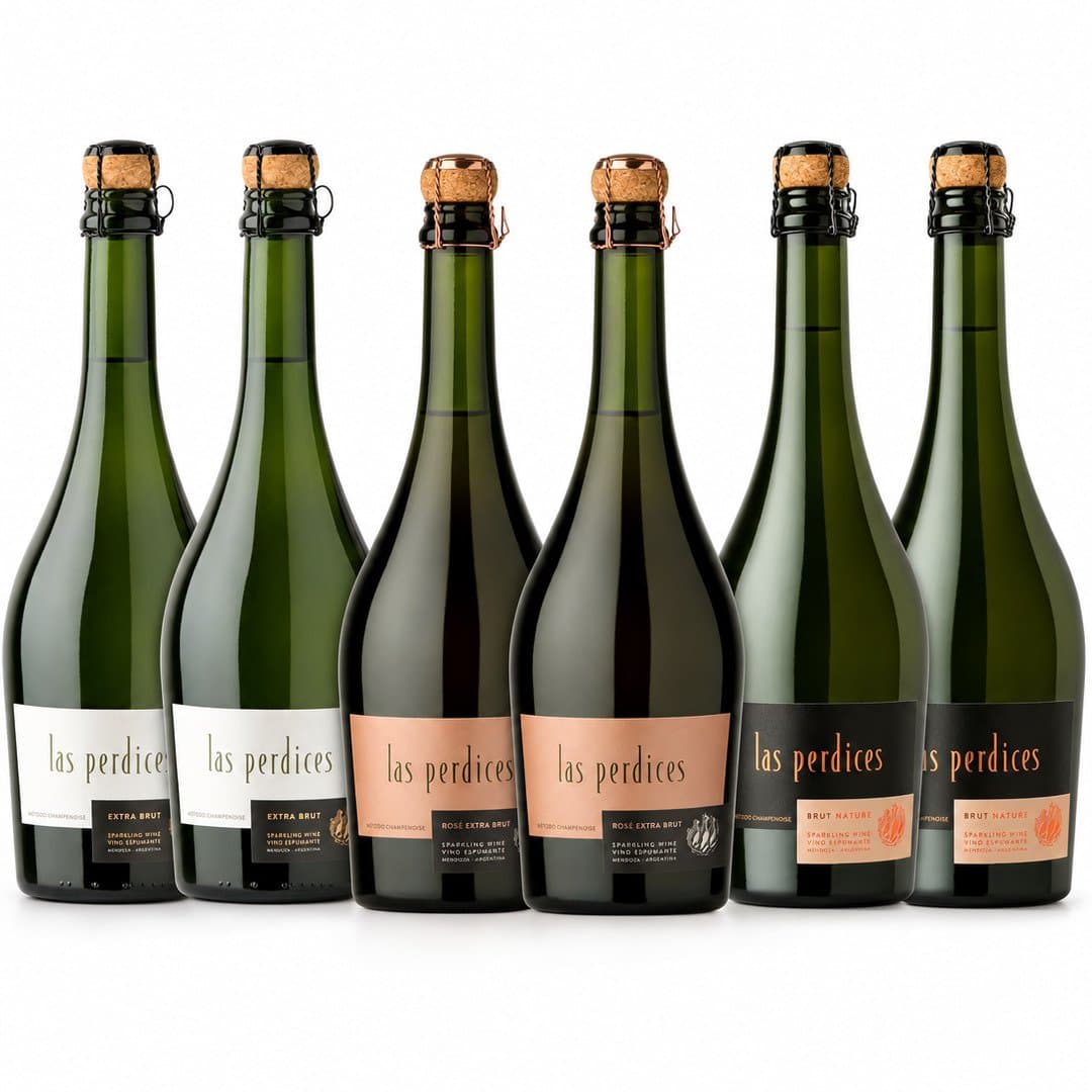 Mix Espumantes Las Perdices Champenoise x6 | Extra Brut + Rosé + Brut Nature