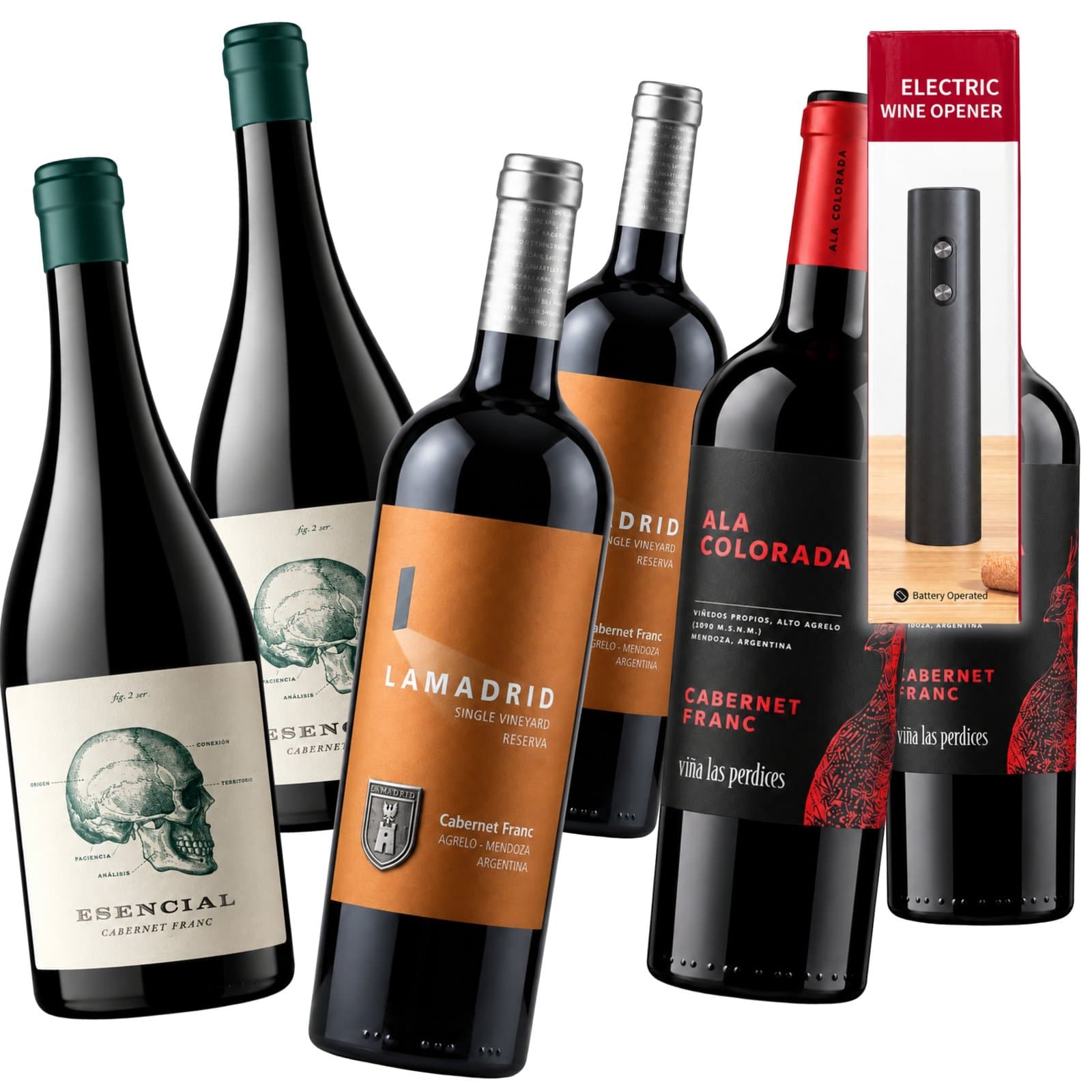 Selección Cabernet Franc x6 + Destapador Eléctrico Gratis