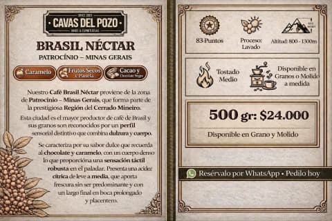 Café Brasil Nectar Grano 500 Gr