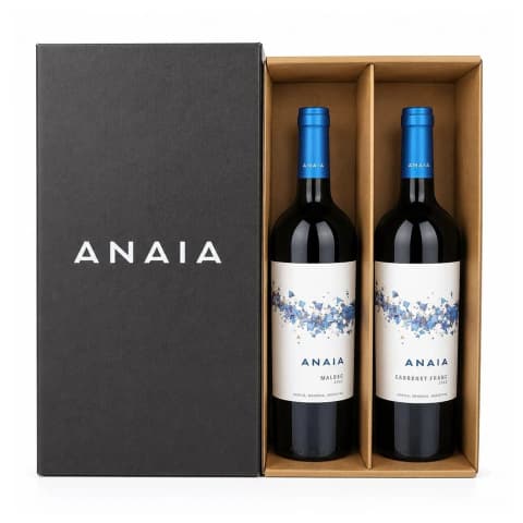 Estuche Anaia Malbec Y Cabernet Franc X2 Botellas