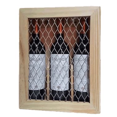 Estuche Madera Lagarde Con Reja X3