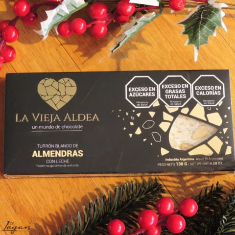 Tableta Turrón Cremona de Almendras con Leche 130g - LA VIEJA ALDEA
