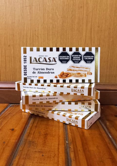 Turrón de Almendras Duro Español Lacasa 150 g